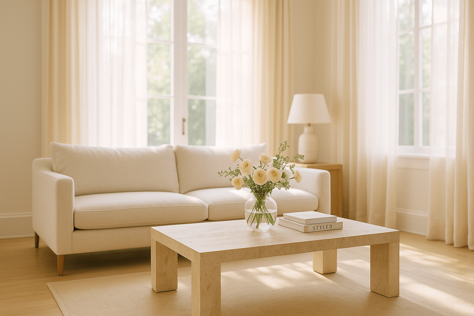 A sun-lit living room — the cover photo of a branded client delivery portal